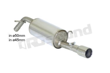 50.0457.05 Posteriore inox con terminale rotondo 90 mm per Peugeot Ragazzon