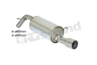 50.0471.05 Posteriore inox con terminale rotondo 90 mm per Peugeot Ragazzon