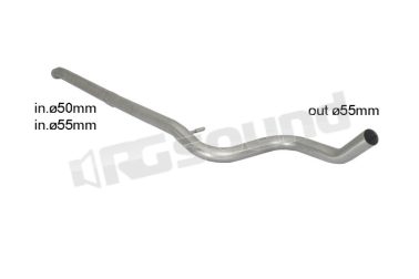 55.0369.00 Tubo centrale senza silenziatore inox Serie Evo Line per Peugeot Ragazzon
