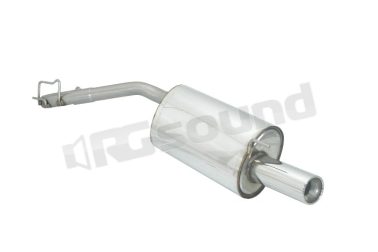 58.0122.04 Posteriore inox con terminale rotondo 80 mm per Renault Ragazzon