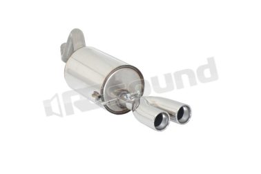 50.0254.25 Posteriore inox con terminali rotondi 2x70 mm per Renault Ragazzon