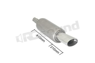 18.0449.13 Posteriore inox universale con terminale ovale 110 x 65 mm Ragazzon