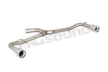 50.0258.05 Tubo posteriore Gr. N inox sdoppiato con terminali rotondi per Volkswagen Ragazzon