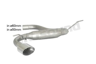 50.0492.12 Posteriore inox con terminale ovale per Volkswagen Ragazzon