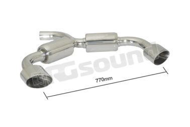 50.0350.12 Posteriore inox sdoppiato con terminali ovali per Volkswagen Ragazzon