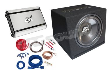 HXP4 subwoofer 30 cm in cassa reflex con amplificatore a 4 canali e kit di installazione ESX