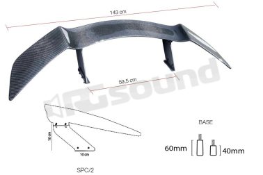 SPC/2 alettone posteriore in fibra di carbonio Simoni Racing