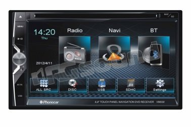 VM030 monitor 6.8'' con lettore DVD, USB, SD, Bluetooth, Smartphone Link Phonocar