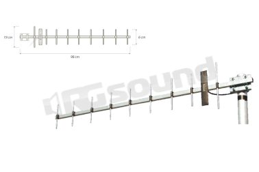 8610032 antenna YAGI direzionale con 10 elementi - FME m Calearo