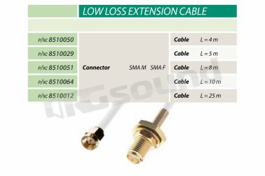 8510012 cavo Low Loss 50 OHM SMAm / SMAf da 25 metri Calearo