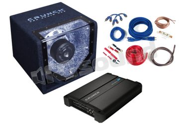 CPX750.1 Monoblocco Basspack con Amplificatore, subwoofer e kit di cavi Crunch