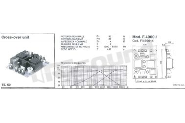 F 4900.1 crossover stereo 3 vie 1800/8000 Hz Ciare