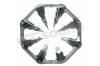 03039 griglia componibile in alluminio cromato per altoparlanti 380 a 470 mm Phonocar