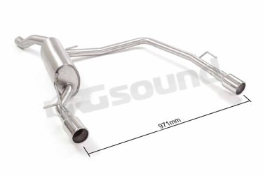50.0815.05 posteriore inox sdoppiato con terminali rotondi per Seat Ibiza Mk5 (6F) Ragazzon