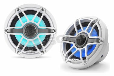M6-650X-S-GwGw-i coassiali 165mm finitura bianca, griglia sportiva - illuminazione LED variabile JL Audio