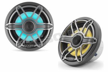 M6-650X-S-GmTi-i coassiali 165mm finitura titanio, griglia sportiva - illuminazione LED variabile JL Audio