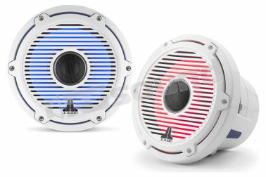 M6-880X-C-GwGw-i coassiali 224mm finitura bianca, griglia classica - illuminazione LED variabile JL Audio