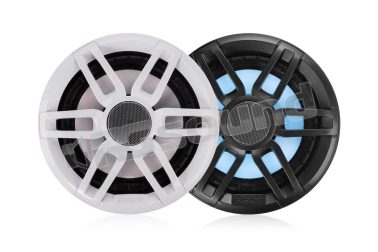 010-02197-20 XS-FL77SPGW coassiali a due vie da 20cm (7,7'') con illuminazione LED - griglie sportive bianche e nere Fusion