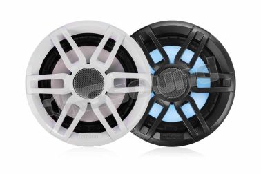 010-02196-20 XS-FL65SPGW coassiali a due vie da 16,5cm con illuminazione LED - griglie sportive bianche e nere Fusion