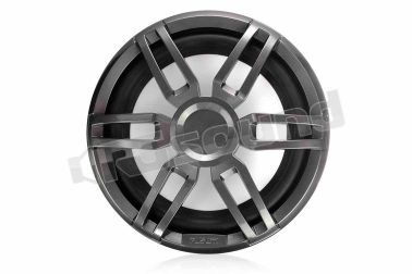 010-02198-20 XS-SL10SPGW sub nautico 25 cm 600 Watt, illuminazione LED, griglia bianca e cromata Fusion