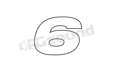 AT6 numero 6 adesivo per pneumatico Simoni Racing