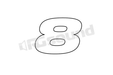 AT8 numero 8 adesivo per pneumatico Simoni Racing