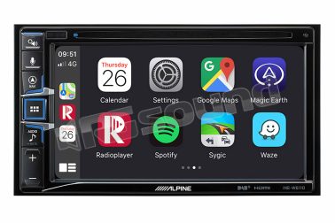 INE-W611D navigazione integrata, tuner DAB, HDMI, lettore CD / DVD, compatibilità con Apple CarPlay e Android Auto Alpine