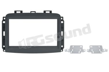 03757 mascherina 2 Din nera e staffe di fissaggio per FIAT 500L Phonocar