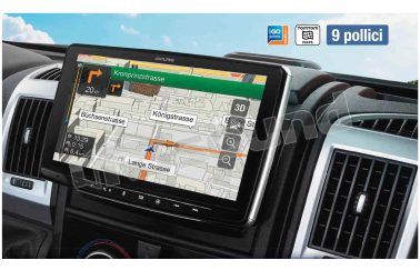 INE-F904D Monitor 9'' e chassis 1 DIN, DAB, Bluetooth, navigazione TomTom, Apple CarPlay e Android Auto Alpine