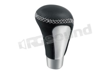 00230 Pelle nera con cuciture colorate e alluminio spazzolato Pilot