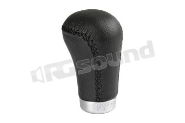 00248 Pelle nera con cuciture nere e alluminio spazzolato Pilot