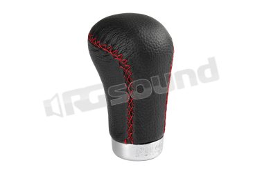 00249 Pelle nera con cuciture rosse e alluminio spazzolato Pilot