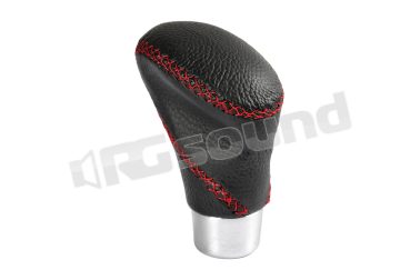 00251 Pelle nera con cuciture rosse e alluminio spazzolato Pilot