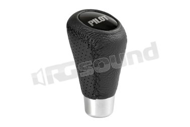 00252 Pelle nera con cuciture nere e alluminio spazzolato Pilot