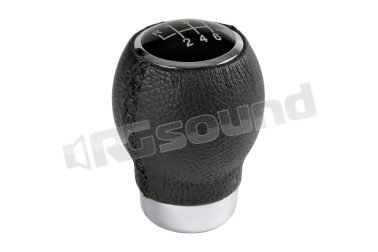 00254 Pelle nera con cuciture nere e alluminio cromato Pilot
