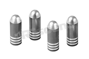 02496 Set 4 tappi coprivalvola in lega di alluminio bicolore Pilot
