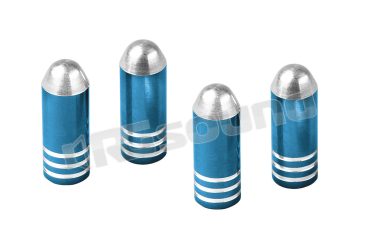02497 Set 4 tappi coprivalvola in lega di alluminio bicolore Pilot