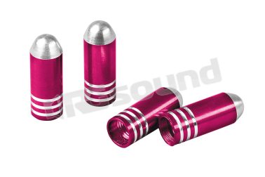 02498 Set 4 tappi coprivalvola in lega di alluminio bicolore Pilot