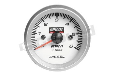 10028 Contagiri diesel 0-6000 RPM - Ø 2” (52 mm) - Blue-Light - 4/6/8 cilindri Pilot