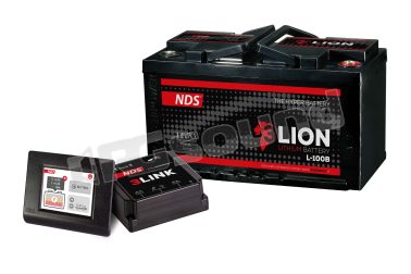 3L-100B 3LION – BATTERIA AL LITIO 12V-100Ah con BMS da 100A con 3LINK e Display - Altezza 190 mm NDS DOMETIC