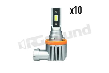 075543 confezione con 10 lampadine LED 12V 6000K H11 Phonocar