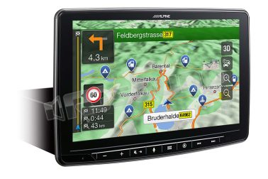 INE-F904DC Monitor 9" e chassis 1 DIN con mappe per Camper e Truck Alpine