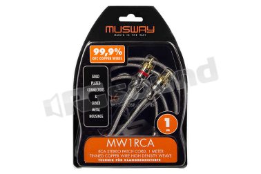 MW1RCA Cavo rca stereo audio realizzato in rame pieno – 1 metro MUSWAY