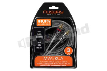 MW3RCA Musway MW3RCA Cavo rca stereo audio realizzato in rame pieno – 3 metri MUSWAY