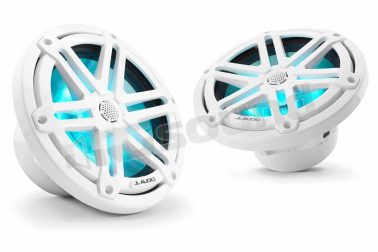 M3-770X-S-Gw-i coassiali da 20cm con 70 Watt RMS, griglia sportiva bianco lucido e illuminazione LED RGB JL Audio