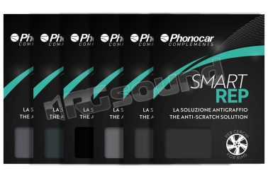 01918 kit 6 pz per la protezione cerchi auto con colorazioni a tema grigio scuro Phonocar