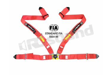 RSB/1R cintura di sicurezza 4 punti rossa omologata FIA ECE Simoni Racing