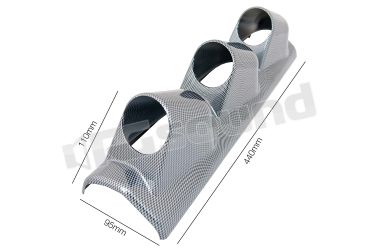 PSR6C portastrumenti verticale a 3 fori 52 mm carbon look Simoni Racing