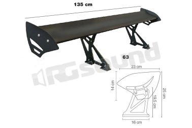 SPA/9 alettone sportivo nero ala singola Simoni Racing