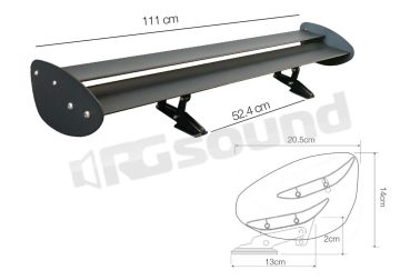 SPA/12 alettone nero ala doppia 111 cm Simoni Racing